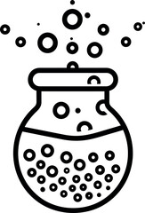 Detailed icon depicting a multi-stage biochemical fermentation process with vessels and microbial activity - vector illustration