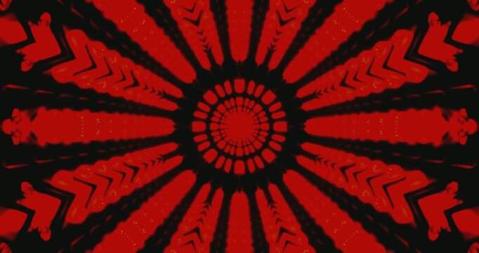 Seamless tunnel video loop with vibrant red patterns creating an immersive visual experience for screensavers or display