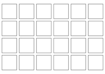 Square Sticker Sheet. Minimal Blank Square Icons for Labels.