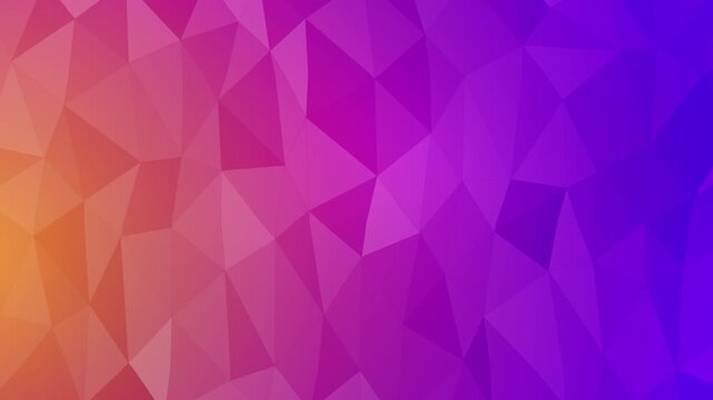 Animated triangle shaped visual abstract background that changes color and moves.