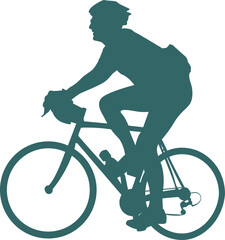 Fototapeta premium silhouette of a cyclist
