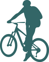 Fototapeta premium silhouette of a cyclist