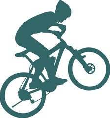 Fototapeta premium silhouette of a cyclist