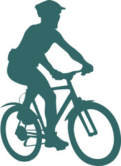 Fototapeta premium silhouette of a cyclist