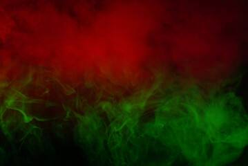 Green steam on a black background.