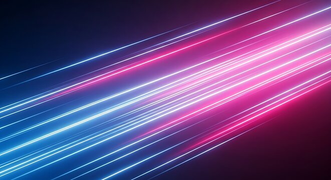 Abstract neon light trails create a futuristic and dynamic design - Powered by Adobe