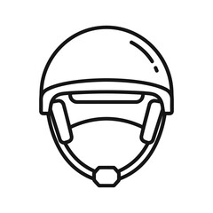 Naklejka premium Illustration of a helmet isolated on, a simple and modern design for safety gear