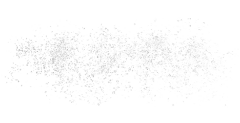 Crystallized sugar flying, isolated on white, clipping path, macro	