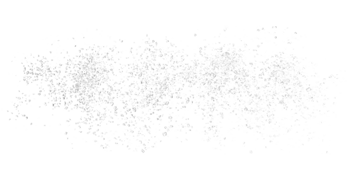 Crystallized sugar flying, isolated on white, clipping path, macro	