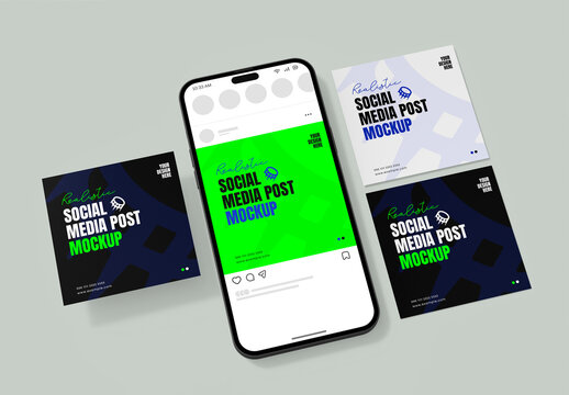 Social Media Post Mockup Template