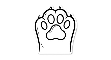 Paw print outline illustration