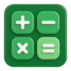 Fototapeta premium Modern Calculator App Icon. 3D Illustration.