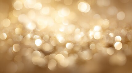 Light golden blurred background with shiny gold light bokeh, defocused soft glow, warm luminous effect for elegant, romantic, or festive designs needing a dreamy, sparkling backdrop.