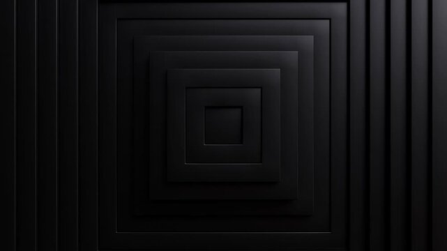 abstract black 3d rectangle wave motion background, 4k seamless loop