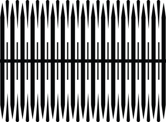 Abstract black and white geometric spindle pattern design Vector