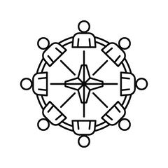 Teamwork and collaboration isolated on, a symbol of unity and cooperation