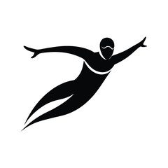 Dynamic Figure Silhouette in Motion Icon movement