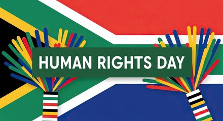 Fototapeta premium Celebrate Human Rights Day with vibrant colors and unity, showcasing global awareness and promoting social justice for everyone in a diverse world
