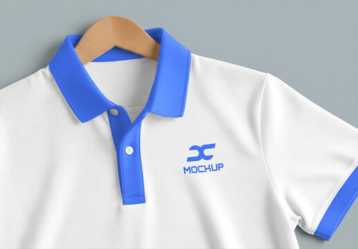 Close-up Polo T-Shirt Mockup