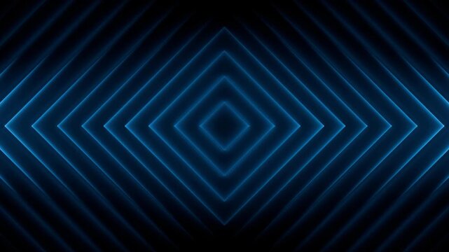 abstract futuristic background animation of dark 3d rectangles wave motion with glowing blue lights, 4k seamless corporate background loop