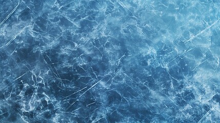 Fototapeta premium A top-down view of icy ocean textures, featuring deep blue tones, subtle cool details, and a refreshing look suitable for frozen backgrounds in video games or digital art design projects.