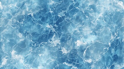 Obraz premium A top-down view of icy ocean textures, featuring deep blue tones, subtle cool details, and a refreshing look suitable for frozen backgrounds in video games or digital art design projects.