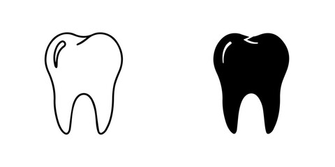 Dental health illustration featuring a healthy tooth isolated on for dentistry concept