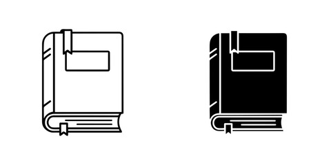 Illustration of a book in black and white isolated on, a symbol of knowledge