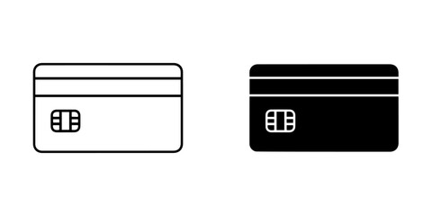 Credit card icon isolated on, payment method in black and white, banking and finance