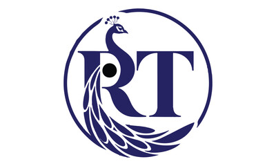 RT logo with a stylized peacock silhouette on bird
