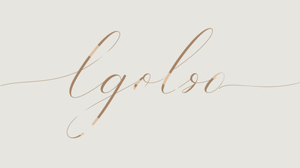 Elegant script lettering with soft pink accents on a neutral background