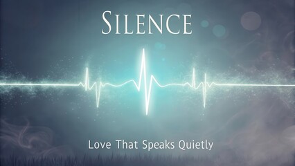 A glowing heartbeat pulse displayed on a blue background