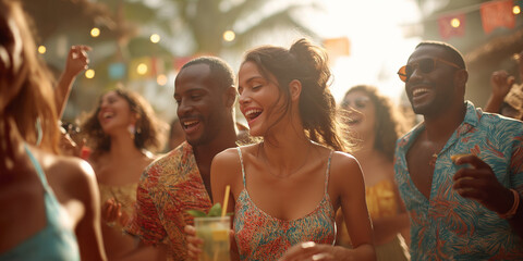 young people dancing in the nightclub
