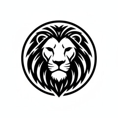 Obraz premium African lion silhouette lion head image