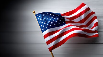 Fototapeta premium Waving American Flag Stock Photo for Patriotism and National Pride, Usa flag