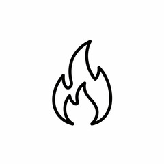 Outline illustration of a flame, a symbol of passion, energy, and transformation, with a clean and minimalist design