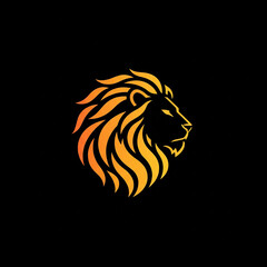 Fototapeta premium African premium lion silhouette head