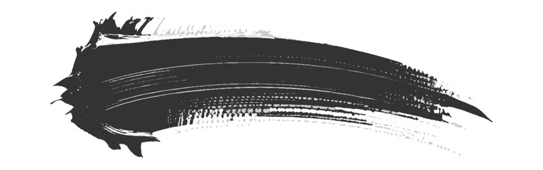 Asian ink brush strokes, black hand drawn stripes, rough grunge paint texture, Vector brush streaks pack marker ink strokes grunge. Black dried paint splattered in dirty style. 