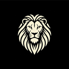 Fototapeta premium African premium lion silhouette head