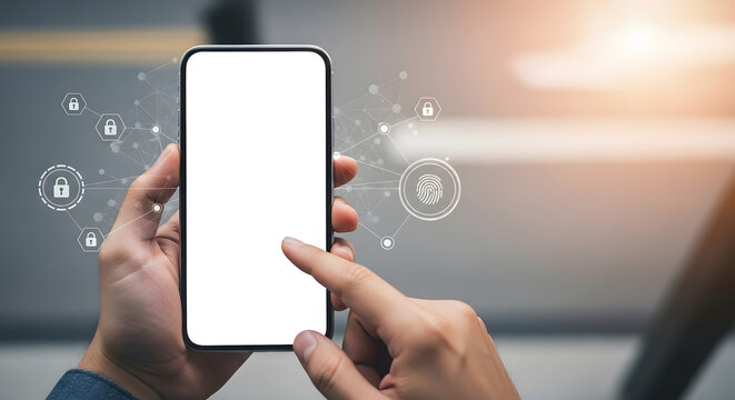 Modern Businessman Using Secure Mobile Payment and Data Protection Concept - Powered by Adobe
