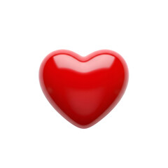 Red Heart Symbol Love Passion  Care Icon on White Background