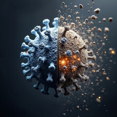 Virus Disintegration: The Cure Effect