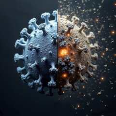 Virus Disintegration: The Cure Effect