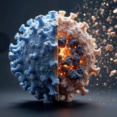 Virus Disintegration: The Cure Effect