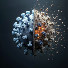 Virus Disintegration: The Cure Effect