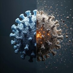 Virus Disintegration: The Cure Effect