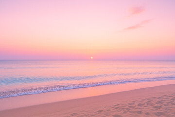美しい海岸の夕日