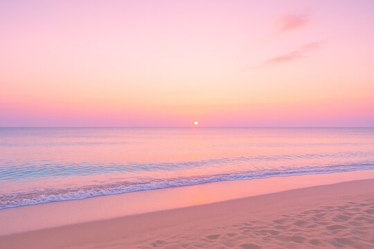 美しい海岸の夕日
