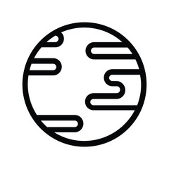 Modern Minimalist Globe Icon with scalable Vector Illustration Isolated on White