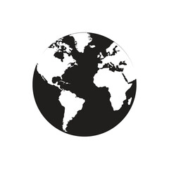 Modern Minimalist Globe Icon with scalable Vector Illustration Isolated on White